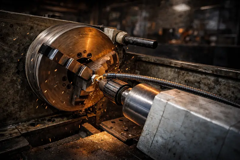 Lathe turning a custom component